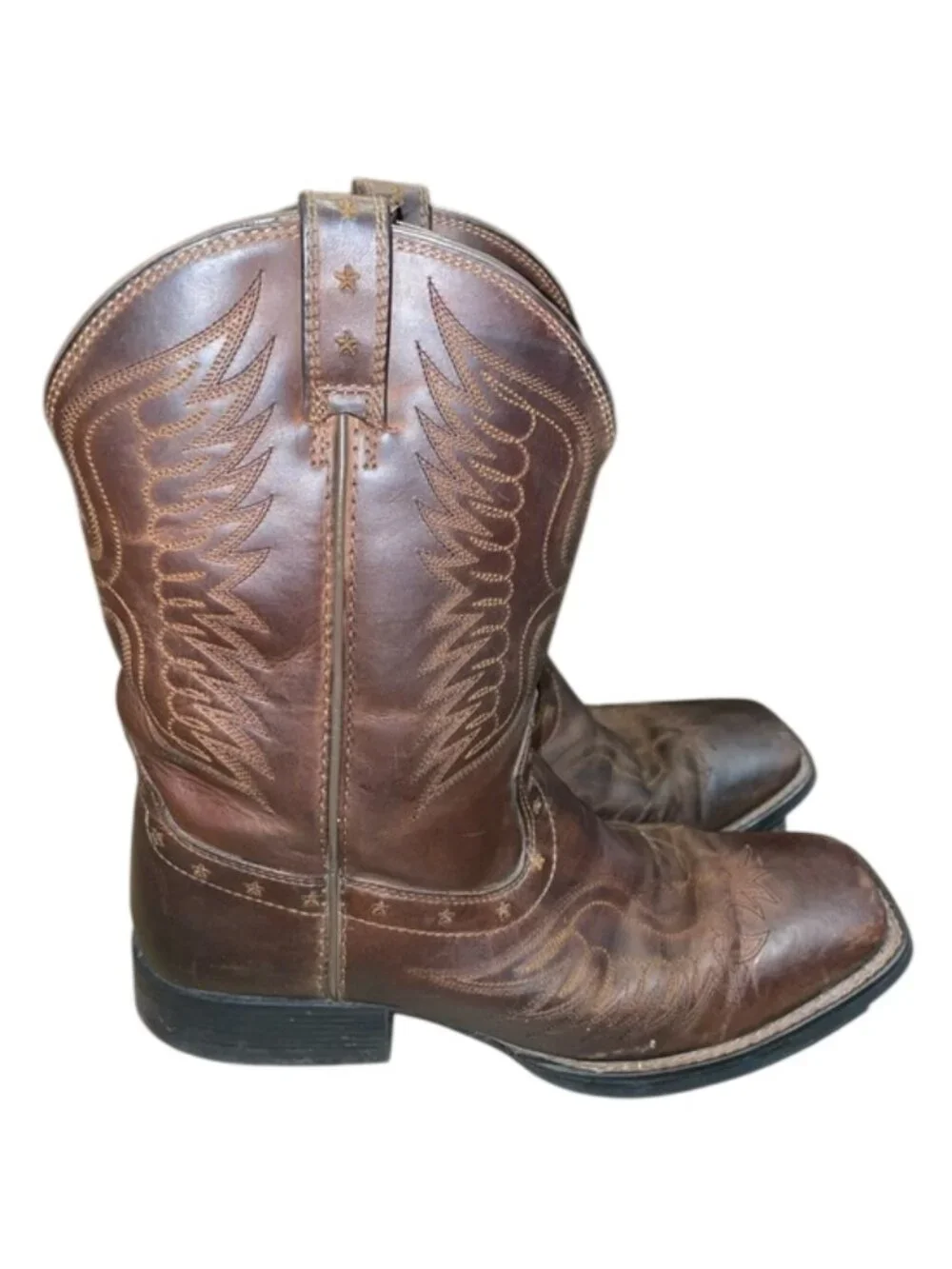 Ariat 10017313 Honor Youth Boys Cowboy Boots Brown Leather Size 5 M Mid Calf
